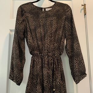 Emma & Michele Black and Tan polka dot dress
